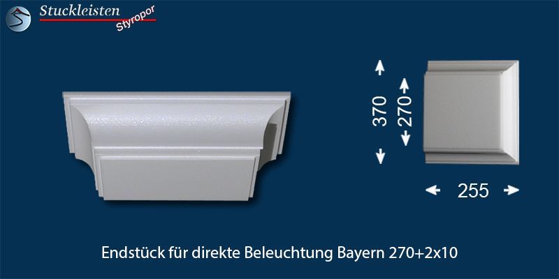 Endstück für direkte Beleuchtung Bayern 270+2x10
