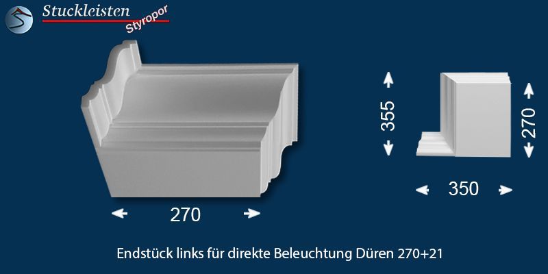 Endstück links für direkte Beleuchtung Bayern Düren 270+21