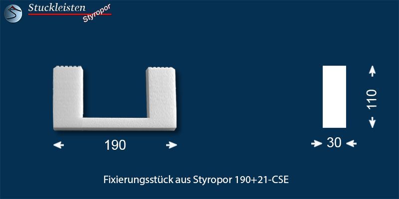 Fixierungsstück aus Styropor 190+21-CSE
