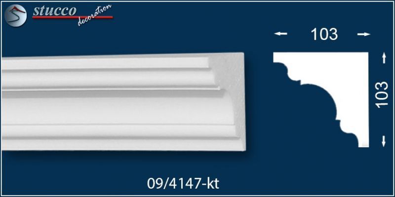 Vorhangleiste zur Stuckleiste Frankfurt 09