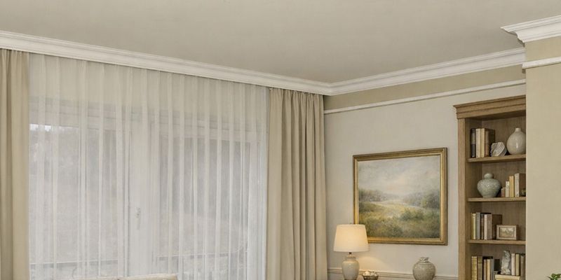 Vorhangleiste zur Stuckleiste Frankfurt 18 inneres Eckelement