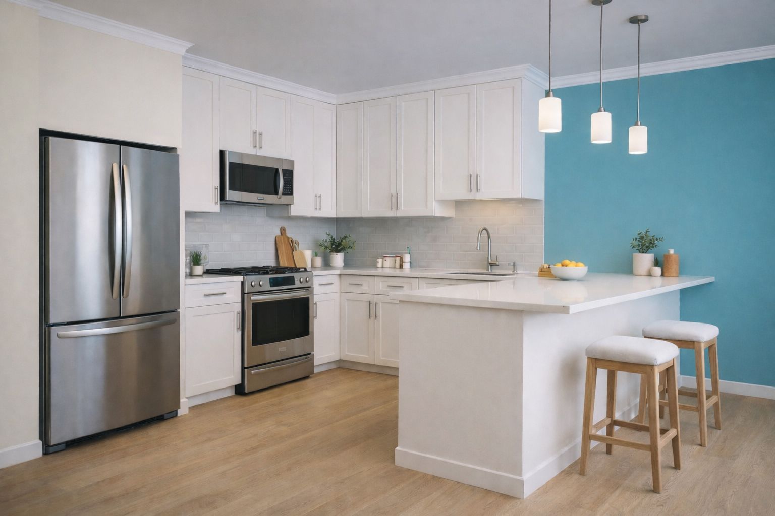 moderne Küche mit der Zierleiste Frankfurt 18