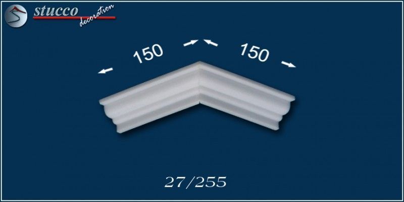Styropor Stuckleisten Roma 27 äußeres Eckelement Styropor Stuckleisten Roma 27 äußeres Eckelement