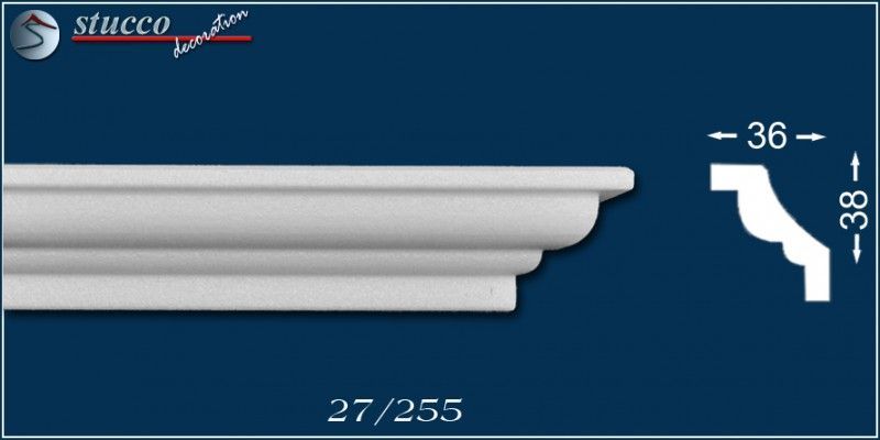 Styropor Stuckleiste Roma 27 (38 x 36 mm) Styropor Stuckleiste Roma 27 (38 x 36 mm)