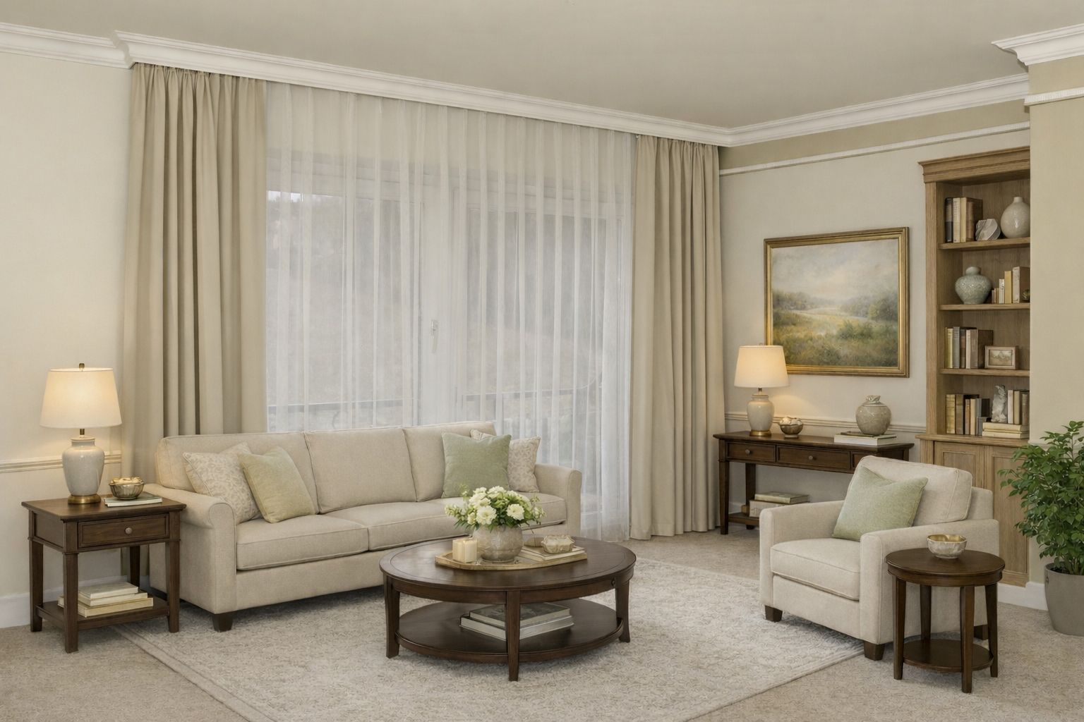 Verkleidung der Vorhangschiene mit Styropor Zierleisten