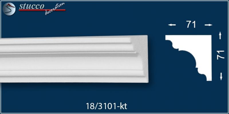 Vorhangleiste zur Stuckleiste Frankfurt 18