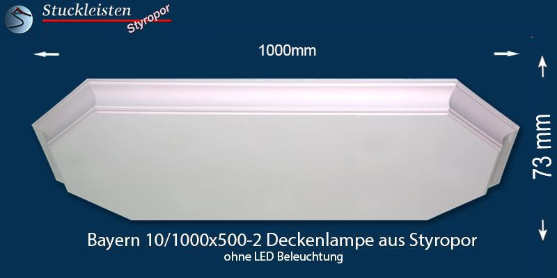Bayern 10-1000x500-2 Deckenlampe ohne LED Beleuchtung