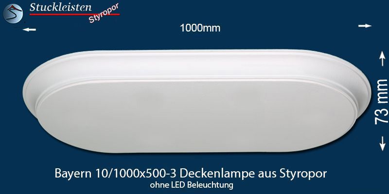 Bayern 10-1000x500-3 Deckenlampe ohne LED Beleuchtung