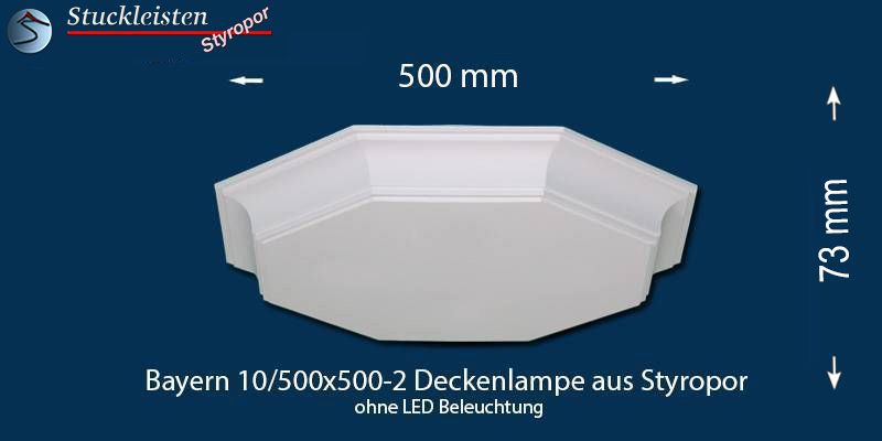 Bayern 10-500x500-2 Deckenlampe ohne LED Beleuchtung