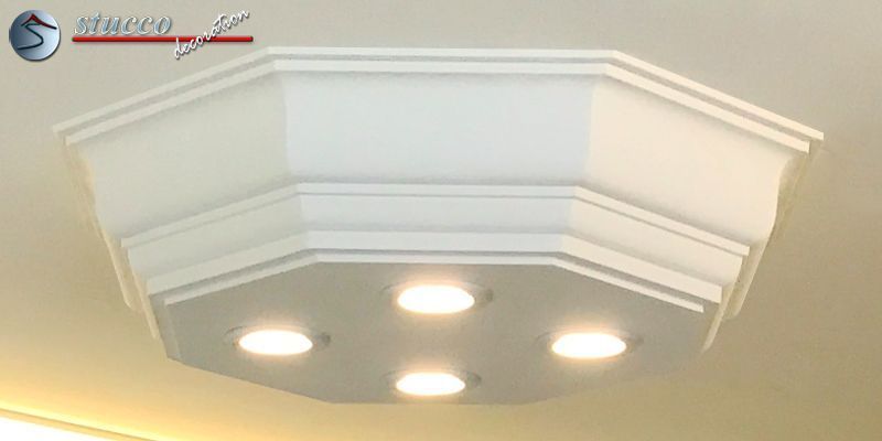 LED Stucklampe Düren 21/500x500-2 Design Lampen mit Stuck und LED Spots