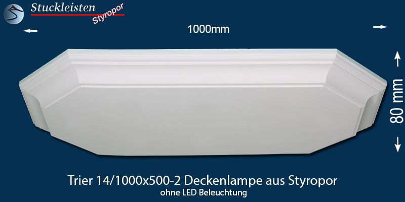Trier 14-1000x500-2 Deckenlampe ohne LED Beleuchtung