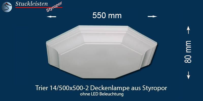 Trier 14-500x500-2 Deckenlampe ohne LED Beleuchtung