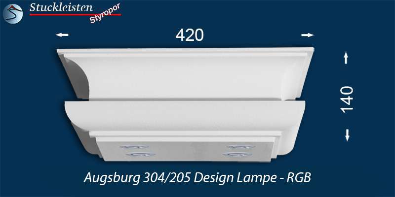 LED Deckenbeleuchtung Augsburg 304/205 Design Lampen mit LED Spots und RGB LED Strip