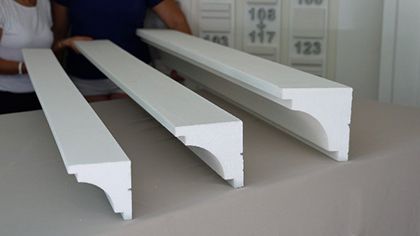 Außenstuck in drei Größen für die Gebäudeverzierung