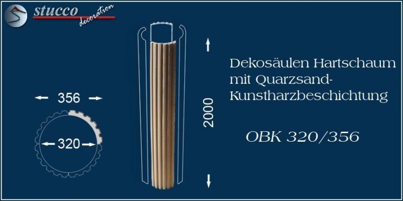 Dekosäulen aus Hartschaum mit Beschichtung OBK 320/356