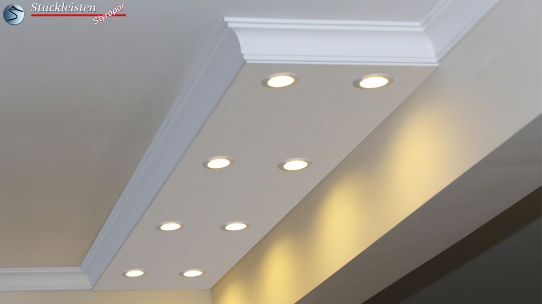 Styroporleisten zur LED Beleuchtung Wand
