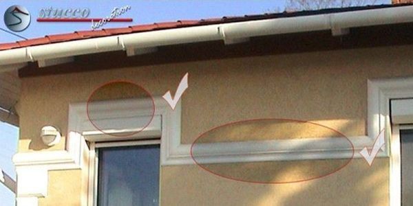 Kranzgesims und Styropor Gesimse als Bekrönung für Fenster und Türen
