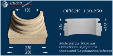 Säulenfuss mit Beschichtung OFK-2K 130/250