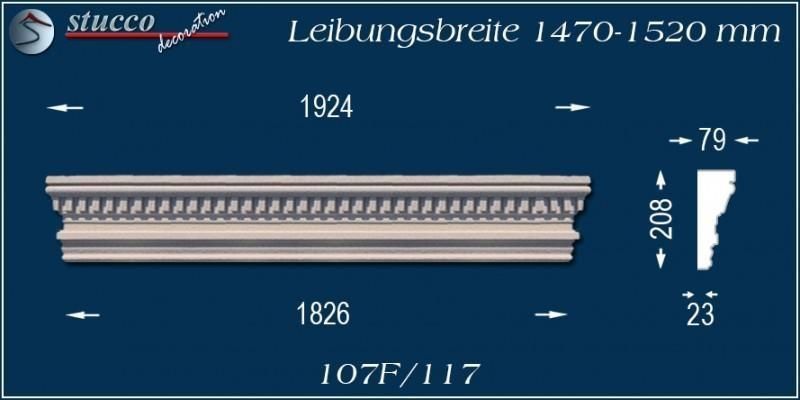 Stuck Fassade Tympanon gerade Lebach 107F/117 1470-1520