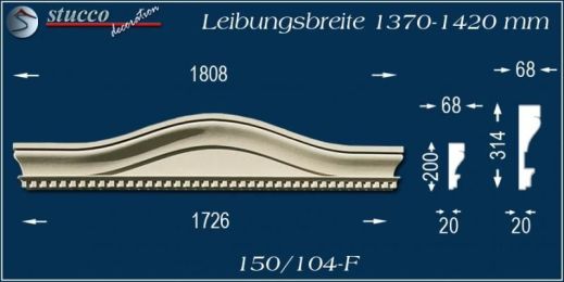 Fassadenstuck Bogengiebel Passau 150/104F 1370-1420
