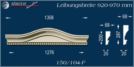 Fassadenstuck Bogengiebel Böblingen 150/104F 920-970