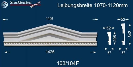Außenstuck Dreieckbekrönung Berlin 103/104-F 1070-1120