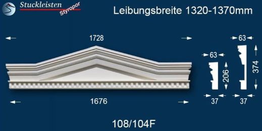 Außenstuck Dreieckbekrönung München 108/104-F 1320-1370