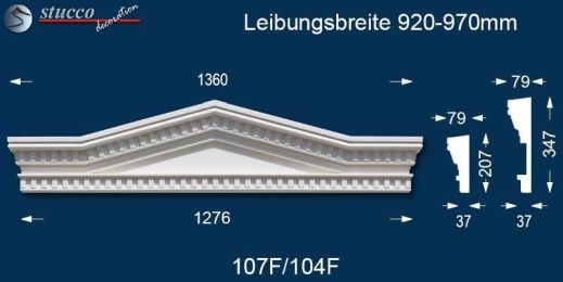 Außenstuck Dreieckbekrönung Leipzig 107F/104F 920-970