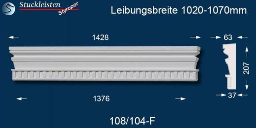Fassadenstuck Tympanon gerade Mainz 108/104-F 1020-1070
