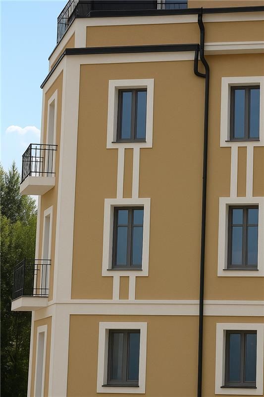 moderne Fassadengestaltung mit der Außenstuckleiste Hannover 123