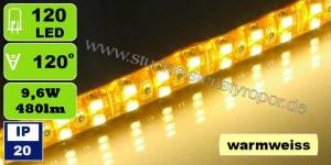SMD 3528 LED Strips 120 LEDs/m warmweiß 9,6W/m IP20 SMD 3528 LED Strips 120 LEDs/m warmweiß 9,6W/m IP20