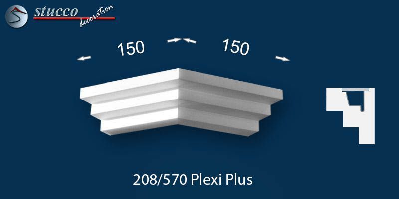 Außenecke zur LED Stuckleiste für indirekte Beleuchtung Erfurt 208 PLEXI PLUS Außenecke zur LED Stuckleiste für indirekte Beleuchtung Erfurt 208 PLEXI PLUS