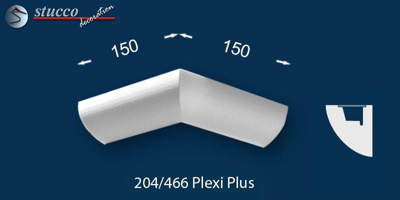 Außenecke zur LED Stuckleiste für indirekte Beleuchtung München 204 PLEXI PLUS Außenecke zur LED Stuckleiste für indirekte Beleuchtung München 204 PLEXI PLUS