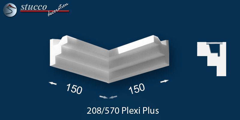 Innenecke zur LED Stuckleiste für indirekte Beleuchtung Erfurt 208 PLEXI PLUS Innenecke zur LED Stuckleiste für indirekte Beleuchtung Erfurt 208 PLEXI PLUS