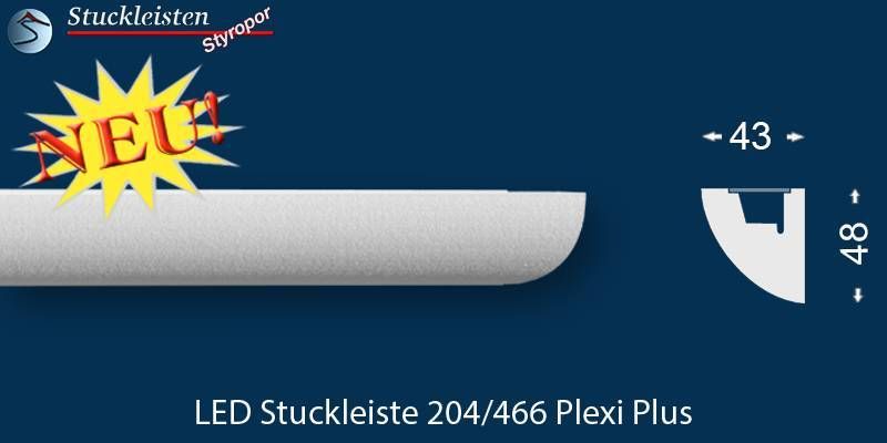 Stuckleisten für indirekte Wandbeleuchtung München 204 PLEXI PLUS Stuckleisten für indirekte Wandbeleuchtung München 204 PLEXI PLUS