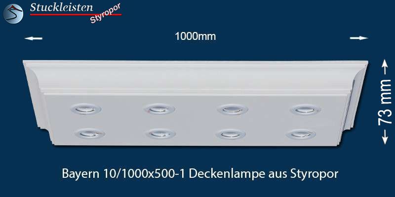 LED Deckenlampe Stuck Bayern 10/1000x500-1 LED Deckenlampe Stuck Bayern 10/1000x500-1