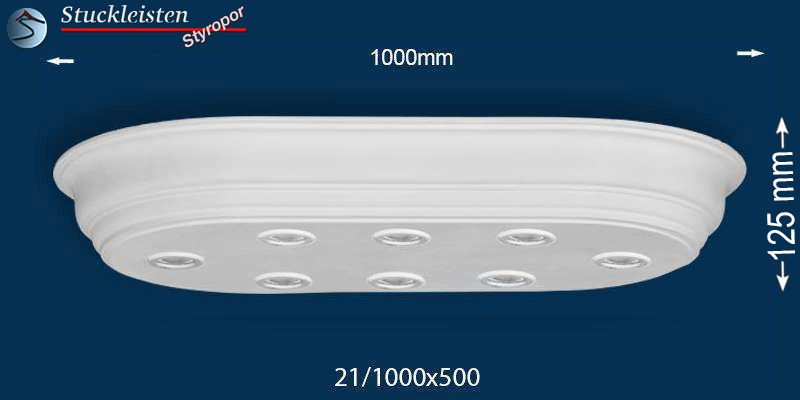 Stuck Deckenleuchte Düren 21/1000x500-3 Stuck Deckenleuchte Düren 21/1000x500-3