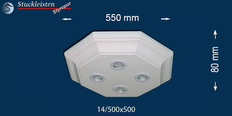 Trier 14/500x500-2 Design Lampe mit Stuck Trier 14/500x500-2 Design Lampe mit Stuck