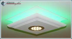 Deckenlampen mit Stuckleisten und LED Beleuchtung