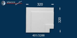 Äußeres Eckelement Deckenleisten aus Styropor Zürich 401 Äußeres Eckelement Deckenleisten aus Styropor Zürich 401