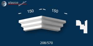 Außenecke zur LED Stuckleiste für indirekte Beleuchtung Erfurt 208 Außenecke zur LED Stuckleiste für indirekte Beleuchtung Erfurt 208