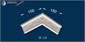 Stuckleisten B18 äußeres Eckelement Stuckleisten B18 äußeres Eckelement