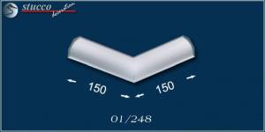 Styroporstuck Monaco 01 inneres Eckelement Styroporstuck Monaco 01 inneres Eckelement