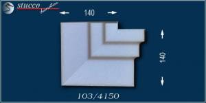 Beschichteter Fassadenstuck rechtes Kombi-Eckelement Bangkok 103 Beschichteter Fassadenstuck rechtes Kombi-Eckelement Bangkok 103