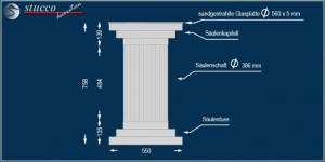 Dekosäule Hartschaum ODM 560/758 mit Beleuchtung Dekosäule Hartschaum ODM 560/758 mit Beleuchtung