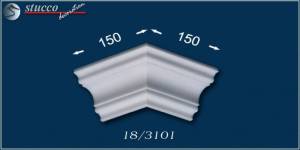 Zierleiste aus Styropor Frankfurt 18 inneres Eckelement Zierleiste aus Styropor Frankfurt 18 inneres Eckelement