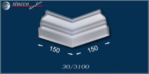 Stuckleisten Glasgow 30 äußeres Eckelement Stuckleisten Glasgow 30 äußeres Eckelement