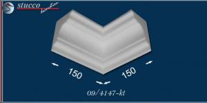 Vorhangleiste zur Stuckleiste Frankfurt 09 inneres Eckelement Vorhangleiste zur Stuckleiste Frankfurt 09 inneres Eckelement