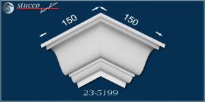 Styropor Stuckleiste Passau 23 äußeres Eckelement Styropor Stuckleiste Passau 23 äußeres Eckelement